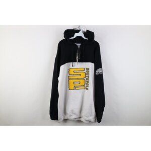 Deadstock Vtg 90s Y2K Southpole Mens XL Spell Out Baggy Half Zip Fleece Hoodie